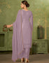 fashionable purple georgette trendy fashioner pakistani trouser salwar suit collection with purple santoon rt9034-185377 Front View